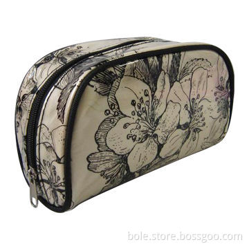PVC Cosmetic Bag with Nylon Zipper, Full Printing Decoration
